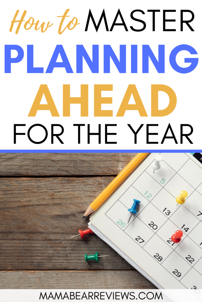 planning ahead